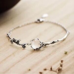 Buddha Stones  Plum Blossom Chalcedony Positive Bracelet